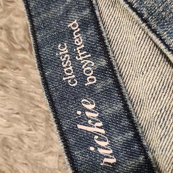 7 For All Mankind Light Blue "Rickie" Distressed Boyfriend Jeans Size 30! - Picture 3 of 15